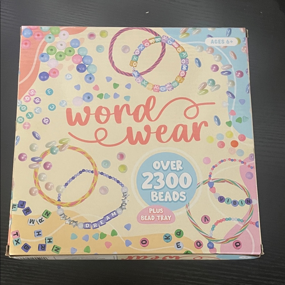 Word Wear Colorful Bead Bracelet Kit - Pastel Multicolor